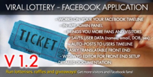 Product picture Viral Lottery v1.2   Facebook App