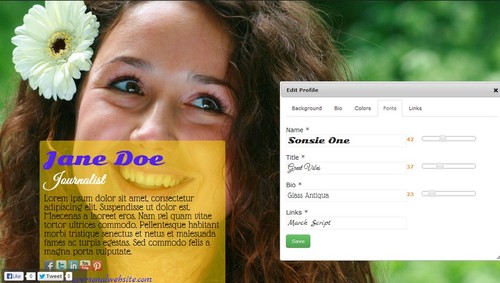 Product picture About.me clone